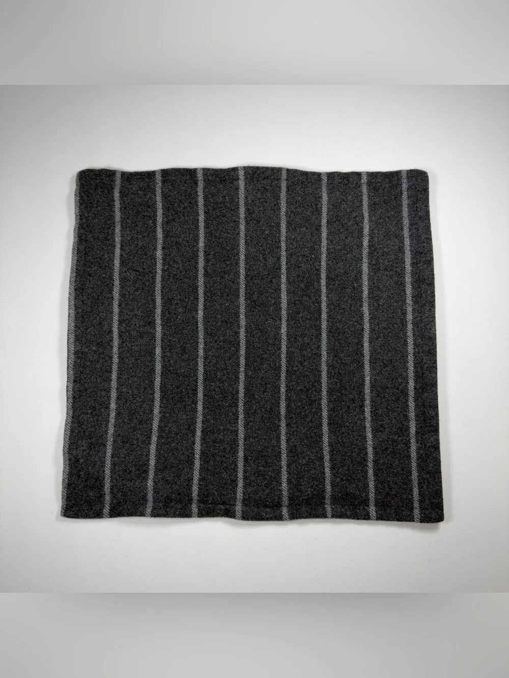 Pendleton Room & Board 1 Wool Blanket & 2 Shams Set Irving Stripe 79x82 Grey USA